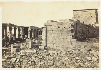 Udsigt på øen Philae af Francis Frith