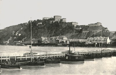 Fæstningen Ehrenbreitstein ved Rhinen, Tyskland, 1895. af Frith and Co