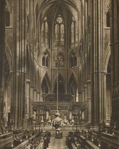 The High Altar and Reredos Beyond The Choir of Westminster Abbey, c1935. af Frith and Co