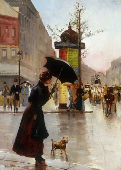 Paris Street Scene, 1890 af Francis Garat