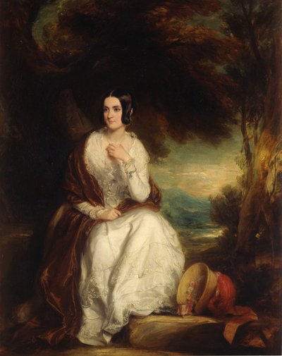 Portræt af Eleanor, hustru til den 4. hertug af Northumberland, ca. 1844 (olie på lærred) af Francis Grant