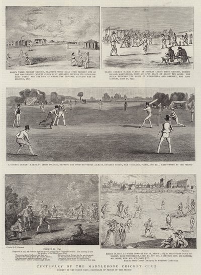 Hundredårsdagen for Marylebone Cricket Club af Francis Hayman
