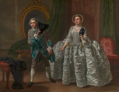 David Garrick og Mrs. Pritchard i Benjamin Hoadleys "The Suspicious Husband" af Francis Hayman