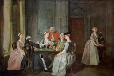 Spiller ved Quadrille, 1740-50 af Francis Hayman