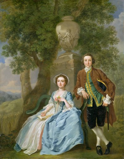 Portræt af George og Margaret Rogers, ca. 1748-50 (se også 111971) af Francis Hayman