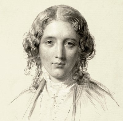 Portræt af Harriet Beecher Stowe af Francis Holl