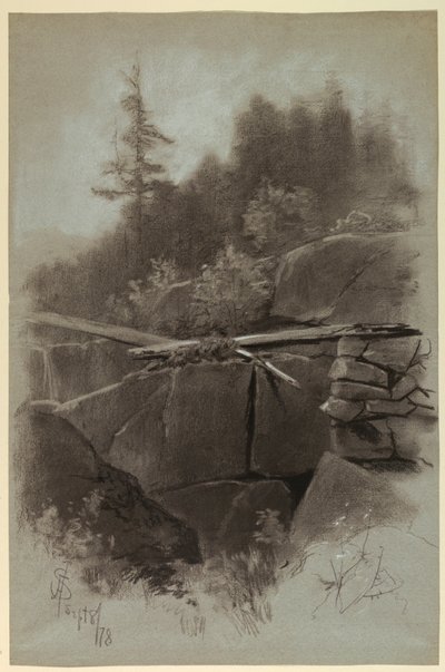 Rock Cliff af Francis Hopkinson Smith