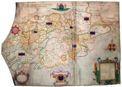 Provinsen Munster, Irland, ca. 1595 (pergament, linned) af Francis Jobson