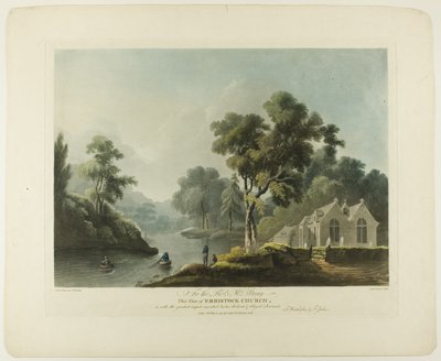 Udsigt over Erbistock Kirke af Francis Jukes