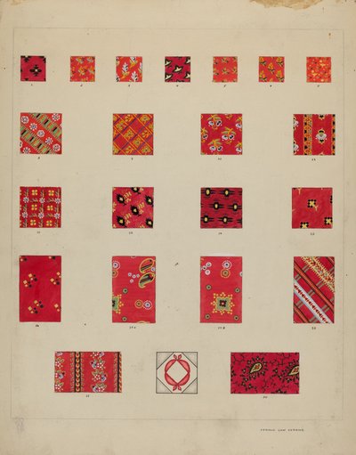 Trykte quiltede patches af Francis Law Durand