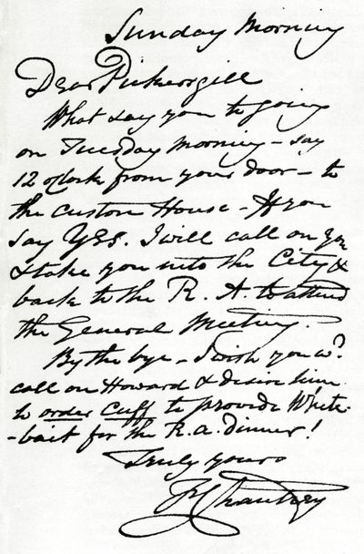 Et brev fra Francis Leggatt Chantrey, 1839 1904 af Francis Legatt Chantrey