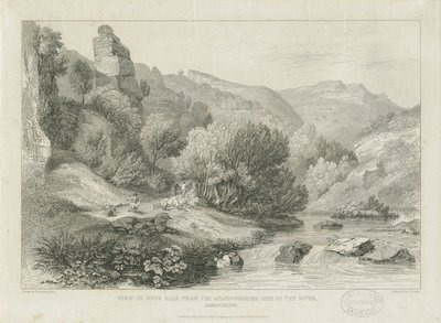 Dovedale - landskab: gravering og [1800-tallet] af Francis Legatt Chantrey