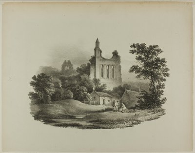 Byland Abbey, Yorkshire af Francis Nicholson