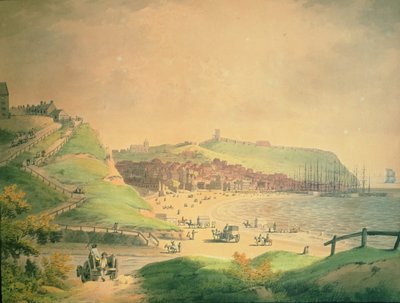 South Bay Scarborough, 1790 af Francis Nicholson