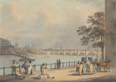 Westminster fra South Bank af Francis Nicholson