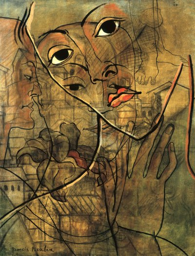 Ansigter (olie på lærred) af Francis Picabia