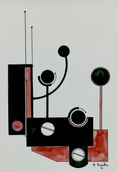 Mekanisk komposition II af Francis Picabia