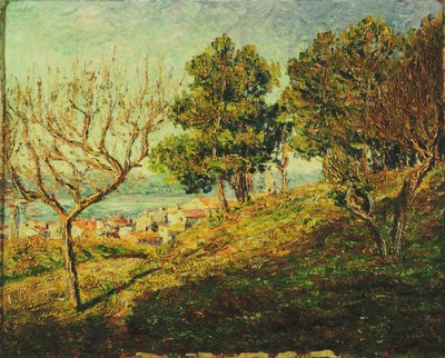 Udsigt over Saint-Tropez; Vue de Saint-Tropez af Francis Picabia