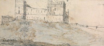 Østsiden af Sheriff Hutton Castle af Francis Place