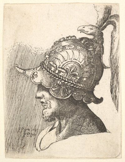 Hjelmhoved, 1662-78. af Francis Place