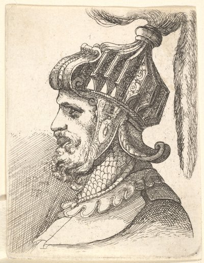 Hjelmhoved, 1662-78. af Francis Place