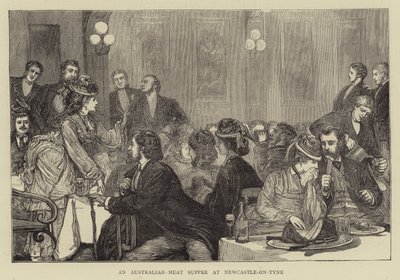 En australsk kød-aftensmad i Newcastle-on-Tyne af Francis S. Walker