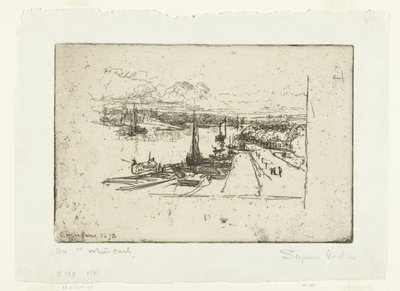 Amstel fra Amstelhotel Amstel II af Francis Seymour Haden (Sir) (signed by artist)