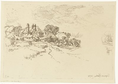 Gården i Essex En Essex Farm af Francis Seymour Haden (Sir) (signed by artist)