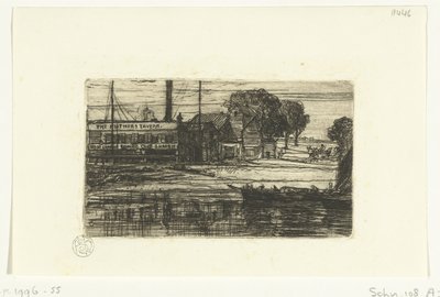 West London Roklub The Feathers Tavern af Francis Seymour Haden (Sir) (signed by artist)