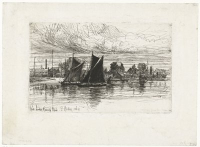 West London Roing Club (titel på objekt) af Francis Seymour Haden (Sir) (signed by artist)