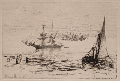 En Brig ved Anker af Francis Seymour Haden