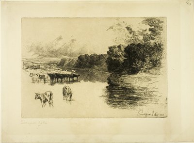 En Lancashire-flod af Francis Seymour Haden