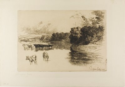 En Lancashire-flod af Francis Seymour Haden