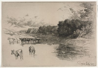En Lancashire-flod af Francis Seymour Haden