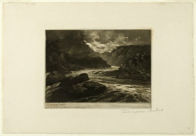 En lakseflod, nr. II af Francis Seymour Haden