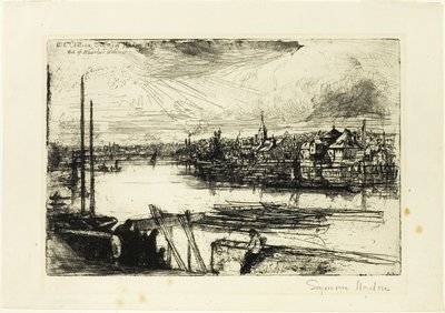 Battersea Reach af Francis Seymour Haden