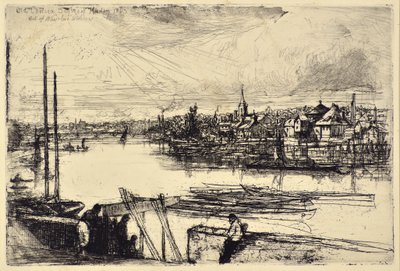 Battersea Reach af Francis Seymour Haden
