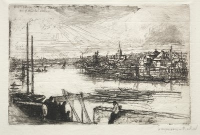 Battersea Reach, 1843. af Francis Seymour Haden