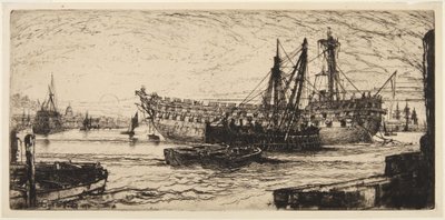 Ophugningen af „Agamemnon“ af Francis Seymour Haden