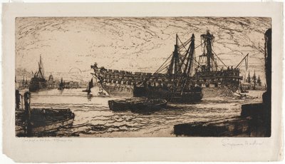 Opløsning af Agamemnon. af Francis Seymour Haden