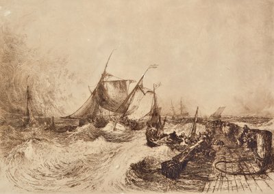 Calais havn af Francis Seymour Haden