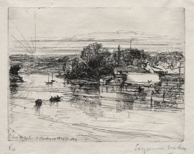 Cardigan Bridge af Francis Seymour Haden