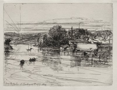 Cardigan Bridge, 1864. af Francis Seymour Haden