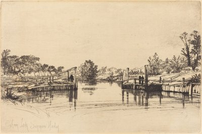 Eagham Lock af Francis Seymour Haden