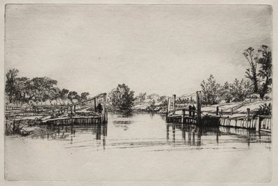 Egham Lock af Francis Seymour Haden