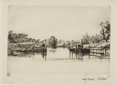 Egham Lock af Francis Seymour Haden