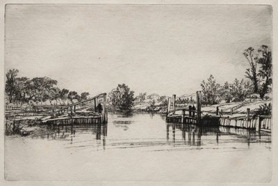 Egham Lock. af Francis Seymour Haden