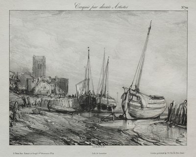 Fiskerbåde langs stranden af Francis Seymour Haden