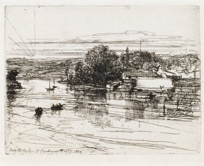 Fra broen ved Cardigan af Francis Seymour Haden