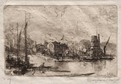 Harry Kellys, Putney. af Francis Seymour Haden